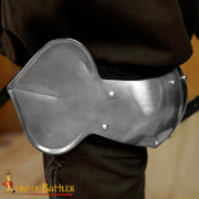 Rodilleras medievales de acero forjado a mano. con acolchado interior