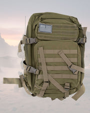 Mochila táctica MOLLE 35L-40L verde nylon 600D
