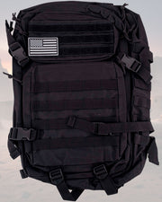 Mochila táctica negra 35-40L con sistema MOLLE