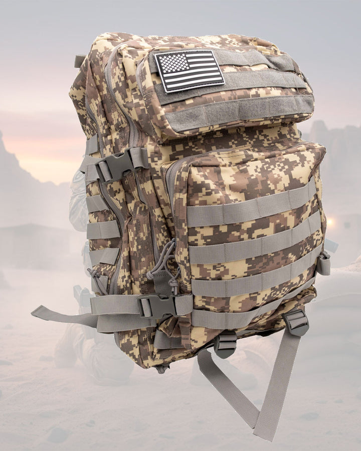 Mochila táctica 35-40L camo digital con sistema MOLLE