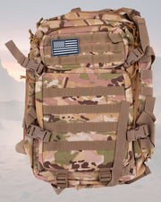 Mochila táctica camuflaje 35-40L con sistema MOLLE
