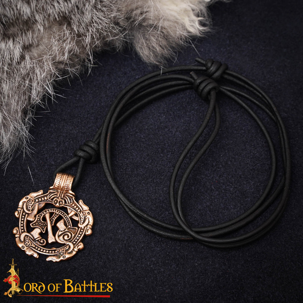 Colgante vikingo en bronce diseño serpiente nórdica