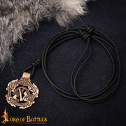 Colgante vikingo en bronce diseño serpiente nórdica