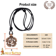 Colgante vikingo en bronce diseño serpiente nórdica