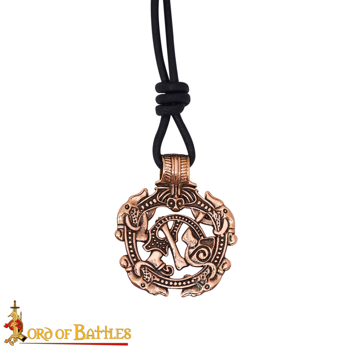 Colgante vikingo en bronce diseño serpiente nórdica