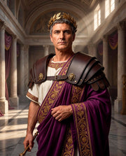 Hombreras legionario romano en cuero, marrón oscuro