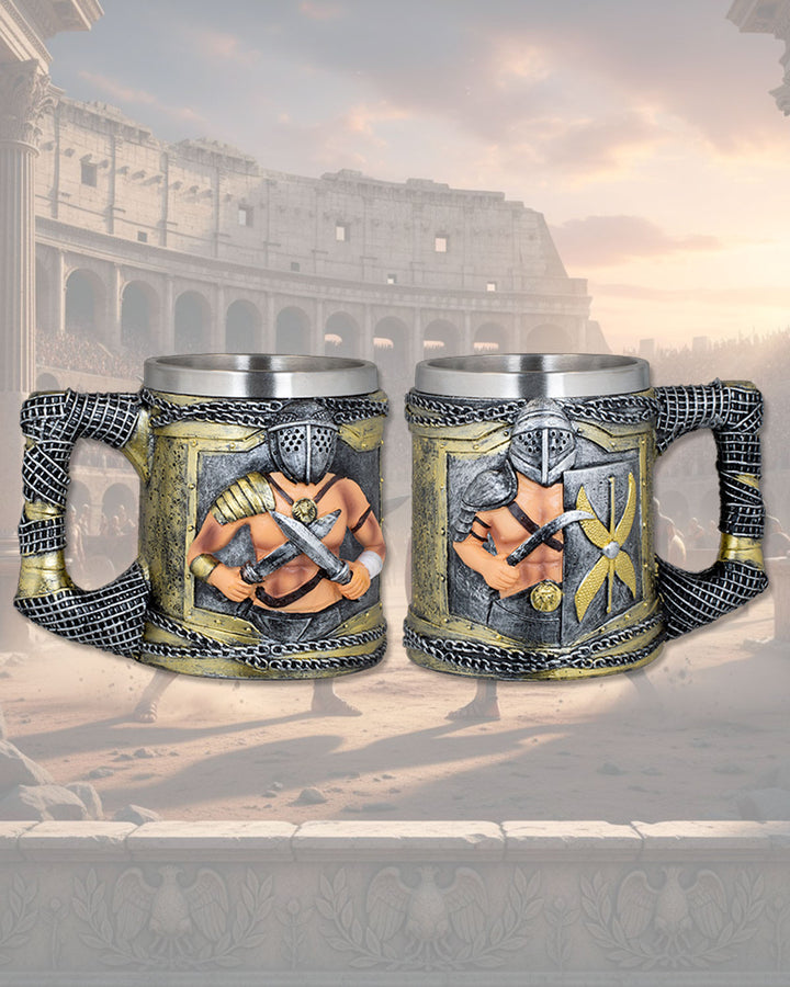 Taza medieval en resina modelo Gladiador (12 cm.)