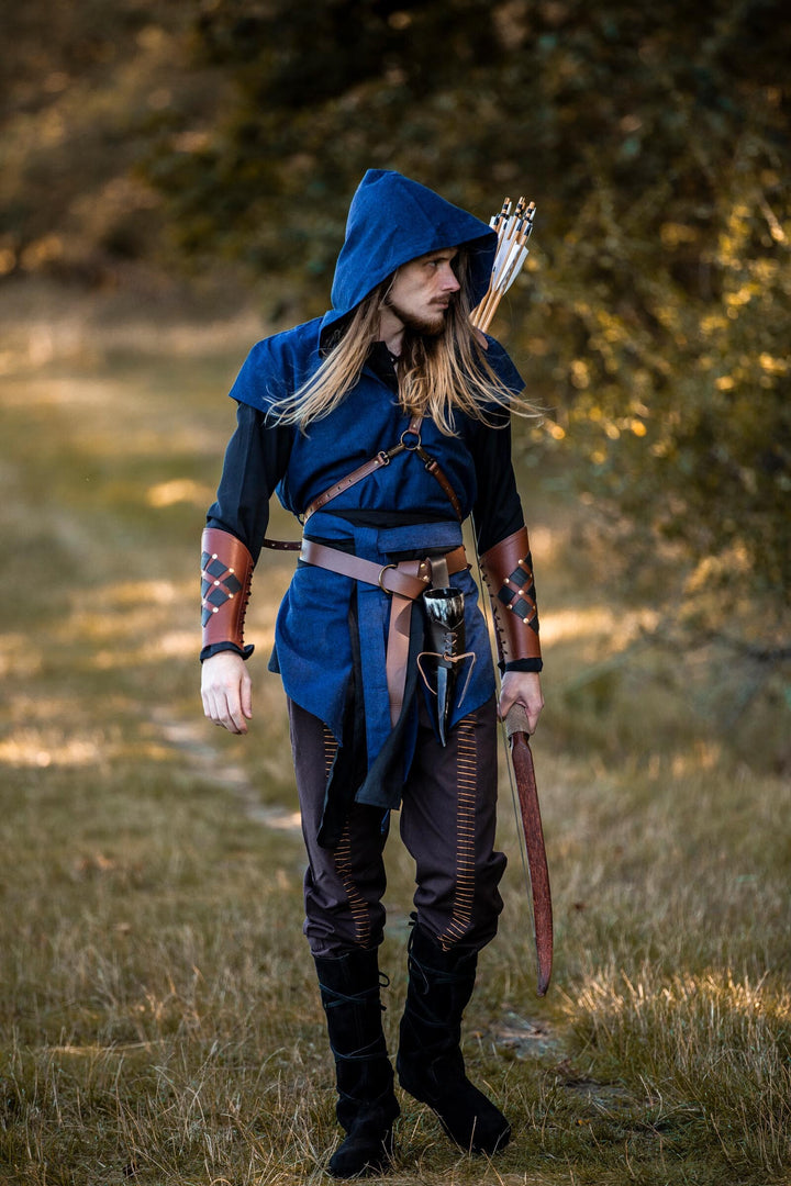 Túnica medieval de arquero modelo Arais, azul