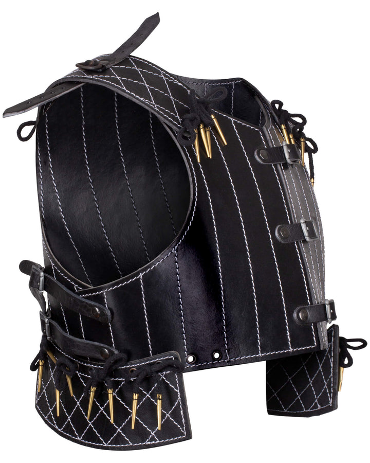 Peto medieval en cuero modelo Strigo, color negro