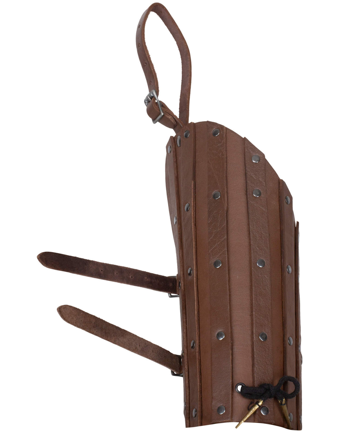 Protectores medievales para muslo modelo Strigo, color marrón