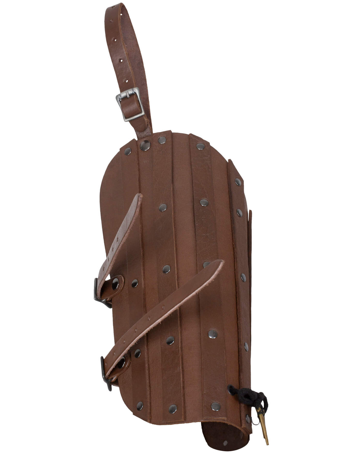 Protectores medievales para muslo modelo Strigo, color marrón