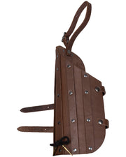 Protectores medievales para muslo modelo Strigo, color marrón