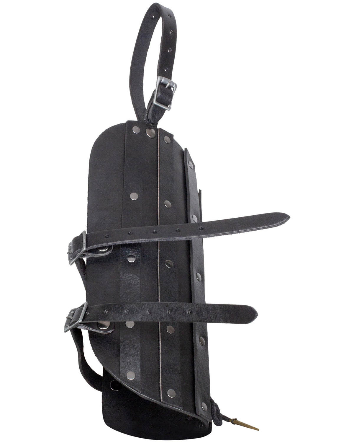 Protectores medievales para muslo modelo Strigo, color negro