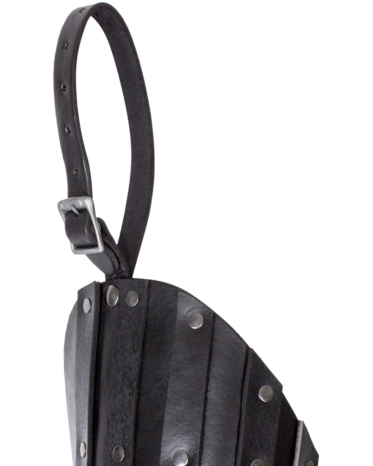 Protectores medievales para muslo modelo Strigo, color negro