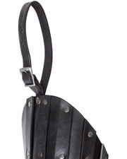 Protectores medievales para muslo modelo Strigo, color negro