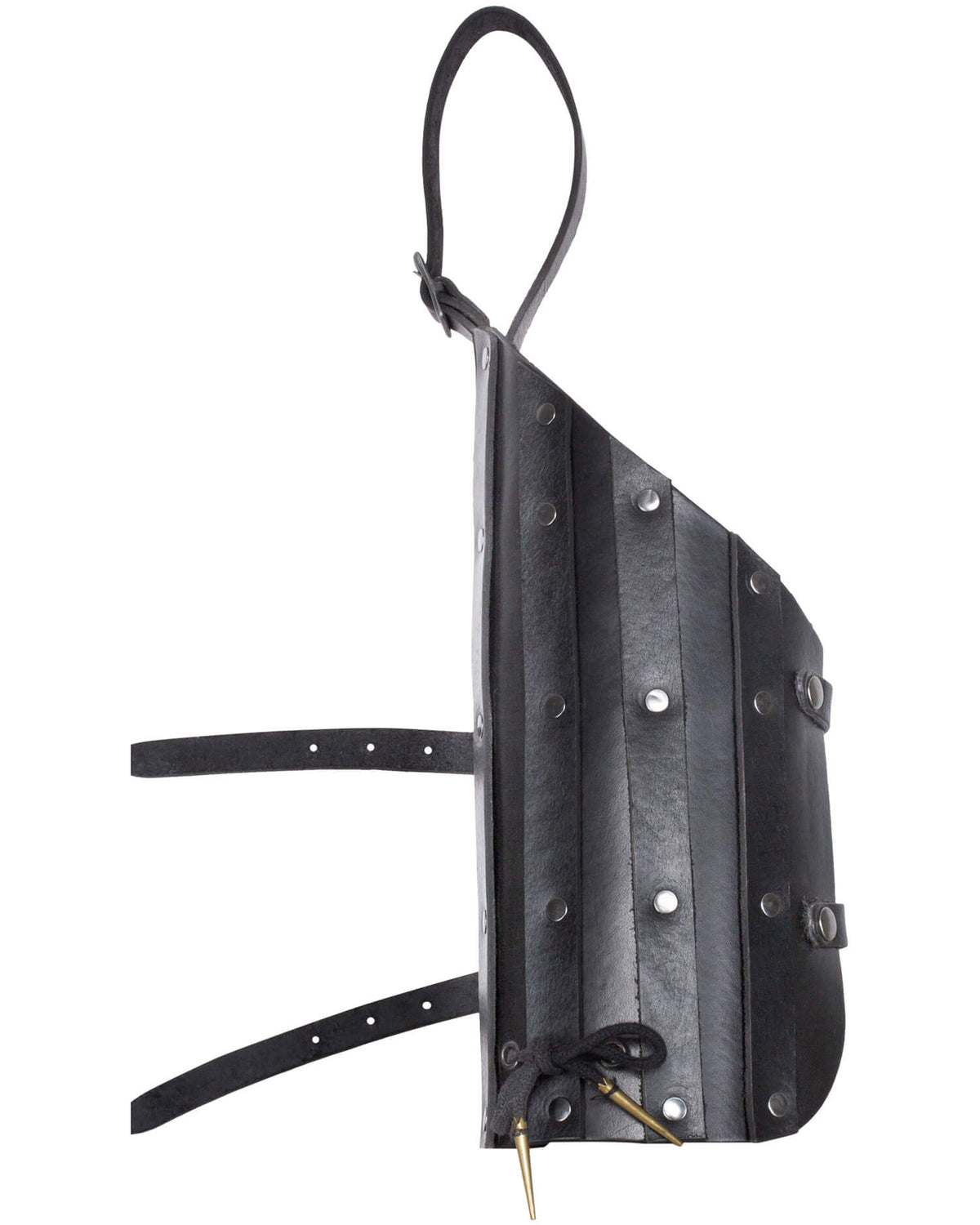 Protectores medievales para muslo modelo Strigo, color negro