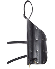 Protectores medievales para muslo modelo Strigo, color negro