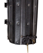 Protectores medievales para muslo modelo Strigo, color negro