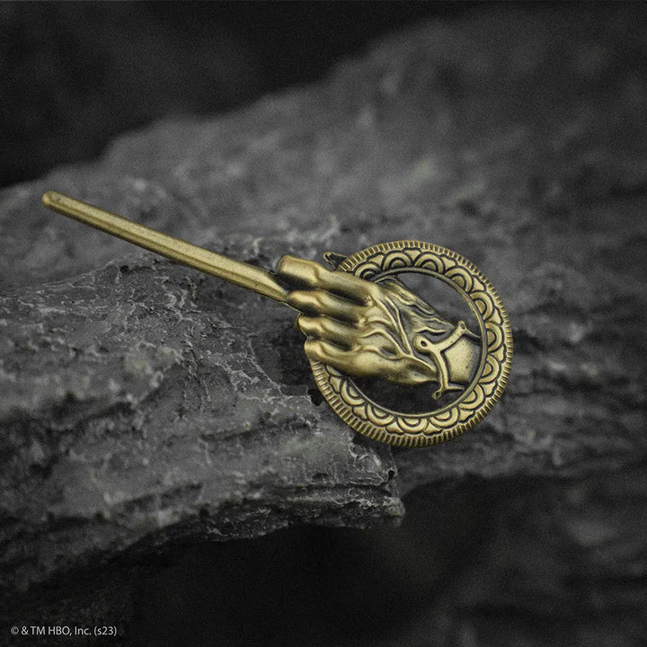 Broche Juego de Tronos Mano del Rey metal envejecido