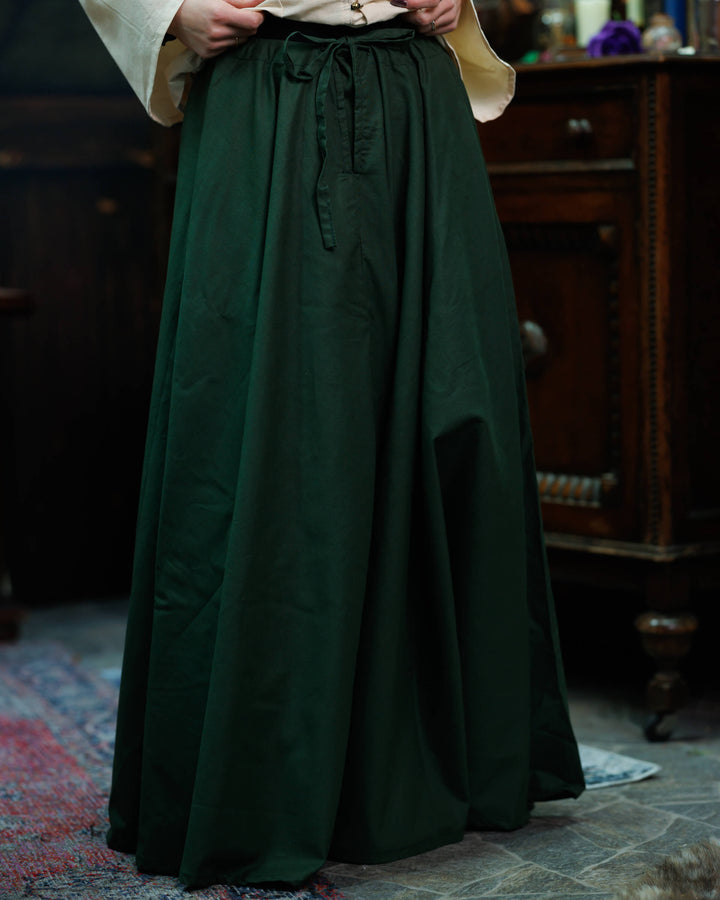 Falda medieval algodón modelo Ursula, color verde