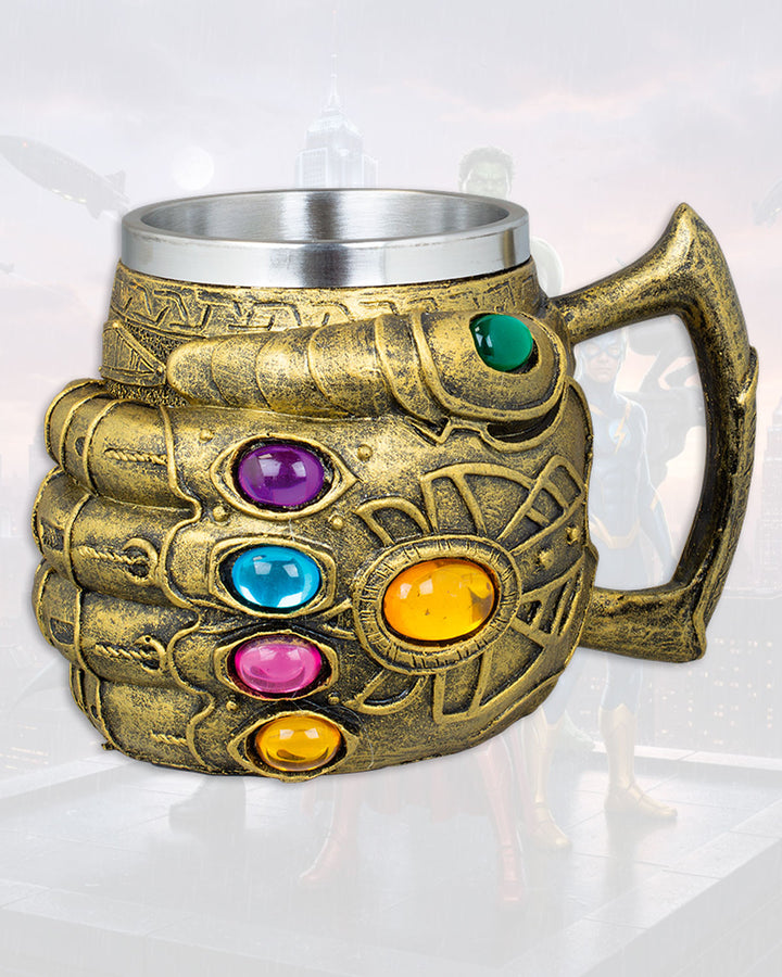 Taza de resina Guante de Thanos de Tole10, 11,5 cm.