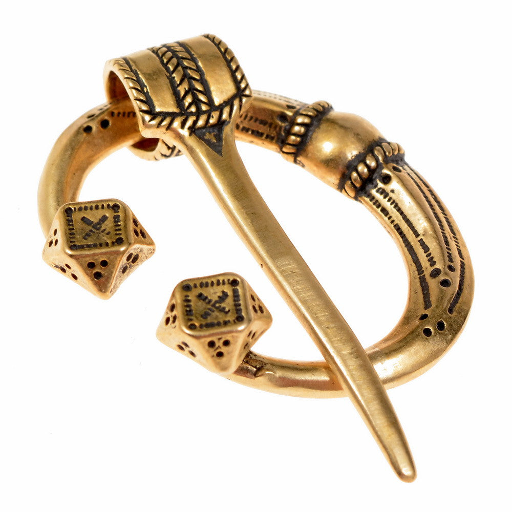 Fibula Vikinga de mercader puntas cúbicas