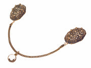 Cadena vikinga cabezas lobo, colgante cristal roca