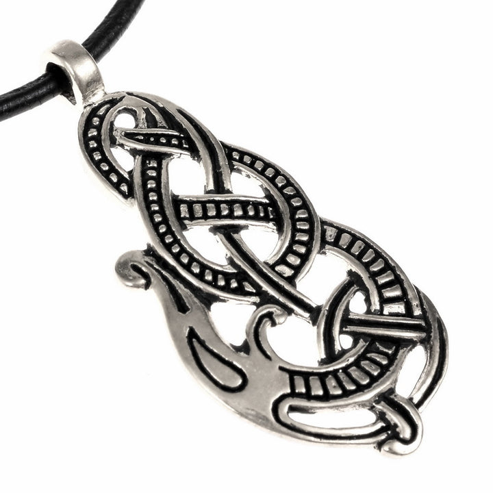Colgante Vikingo Serpiente Midgard Estilo Urnes