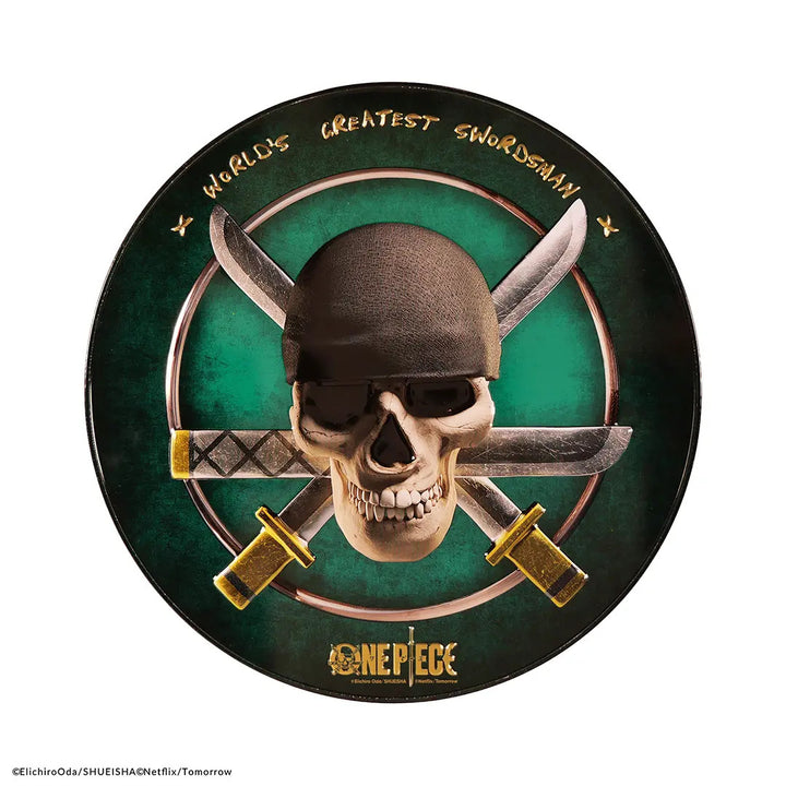 Placa redonda de aluminio Zoro One Piece, 30 cm
