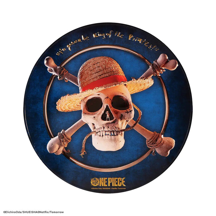 Placa redonda de aluminio Luffy One Piece, 30 cm.