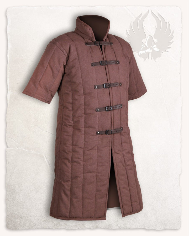 Gambesón medieval acolchado modelo Leopold, color marrón