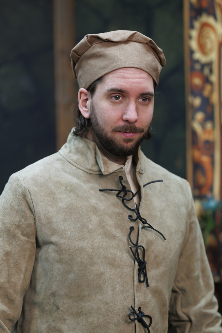 Gorro medieval en algodón modelo Armin, color arena