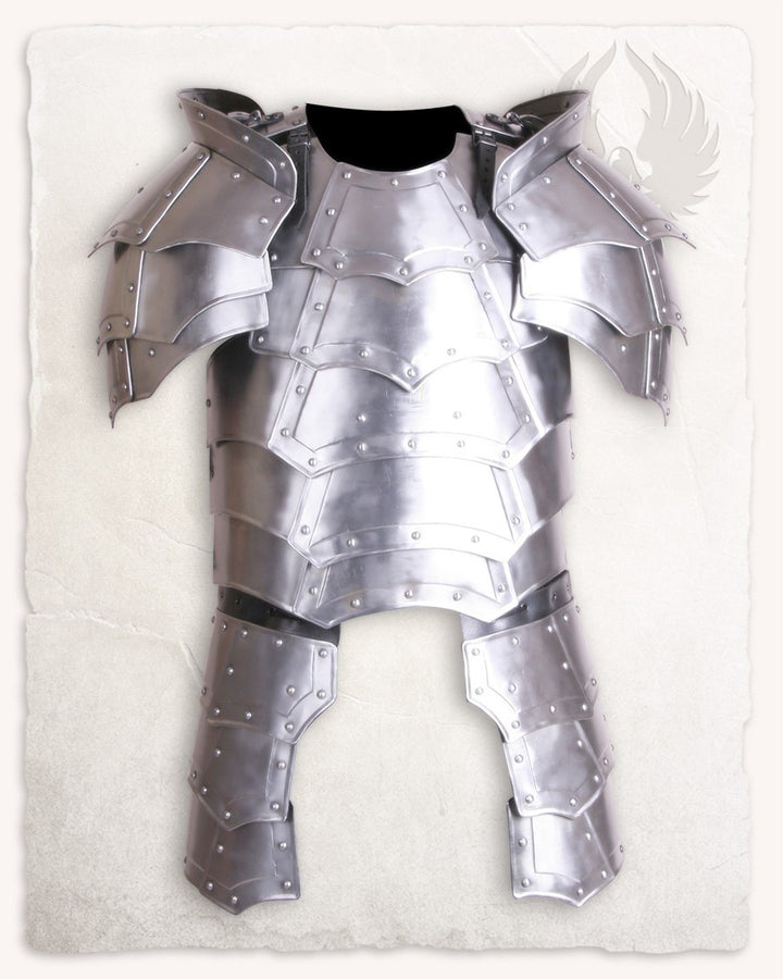 Armadura medieval en acero modelo Vladimir, acabado pulido.