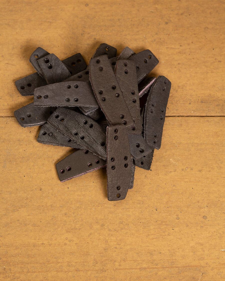 Pack 25 placas de cuero para armadura lamelar, color negro