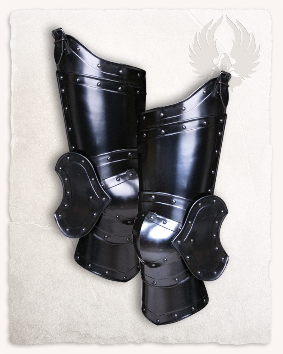 Musleras medievales modelo Balthasar, acabado ennegrecido