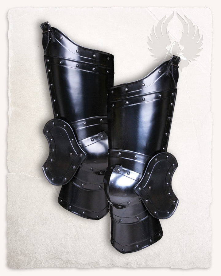 Musleras medievales modelo Balthasar, acabado ennegrecido