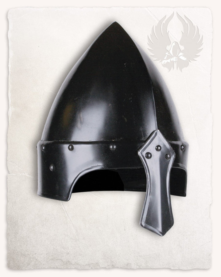Casco normando con nasal modelo Eindal, acero ennegrecido