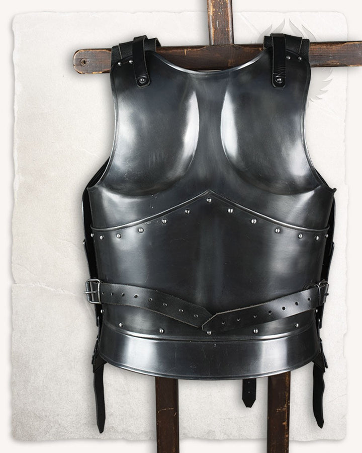Coraza medieval con gorjal acero ennegrecido, modelo Ortwin