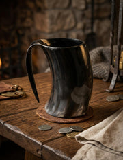 Jarra vikinga para cerveza en asta