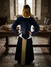 Corpiño medieval terciopelo encordado