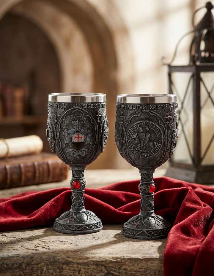Cáliz Caballeros Templarios, 18 cms.