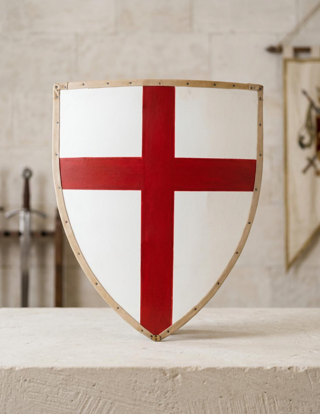 Escudo templario funcional, canteado