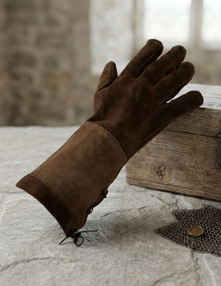 Guantes medievales marrones