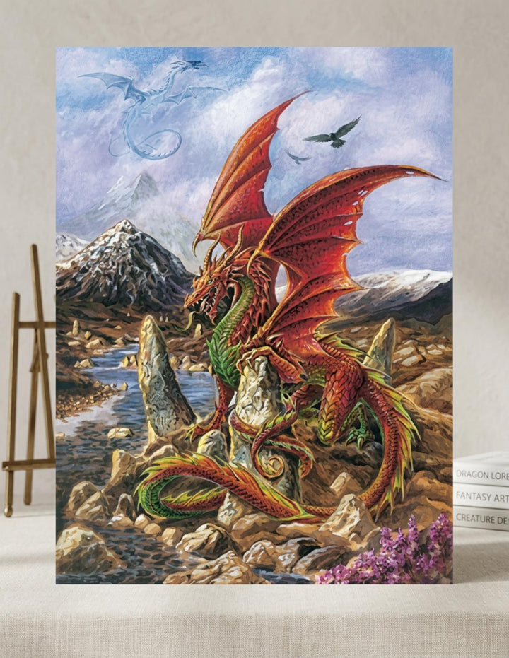 Poster dragón de fuego (30 x 40,5 cm)