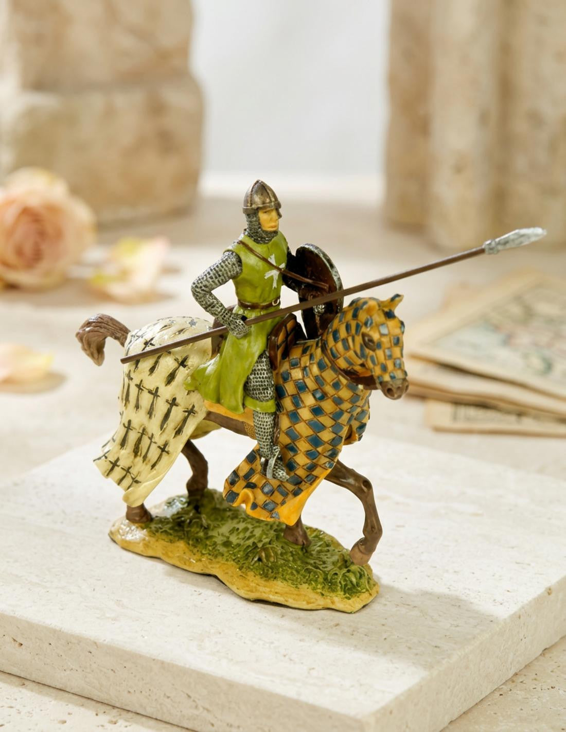 Miniatura templario a caballo