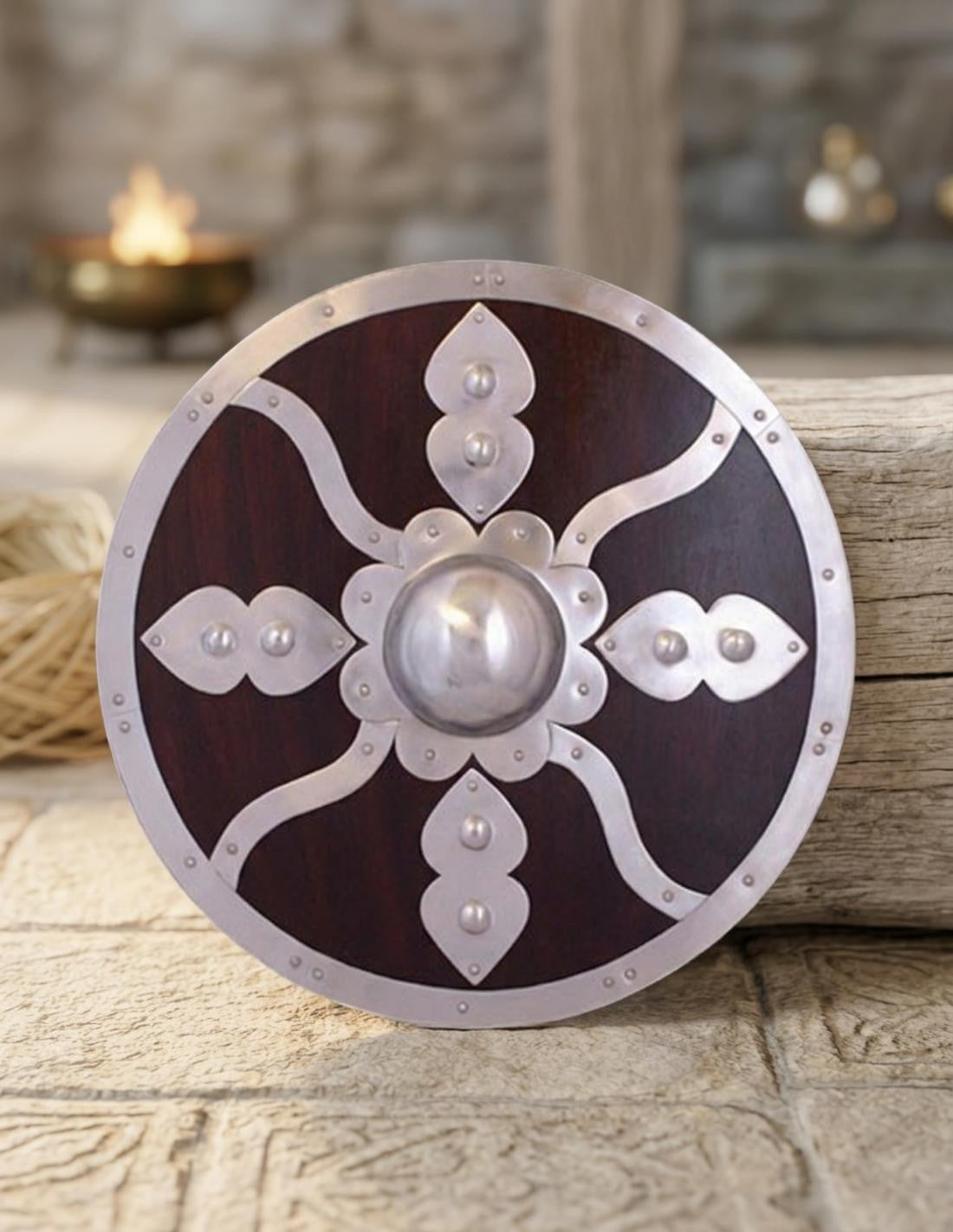 Escudo vikingo madera y acero