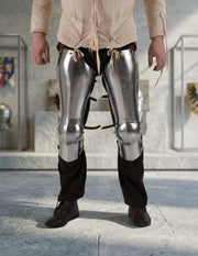 Armadura medieval para piernas y rodillas