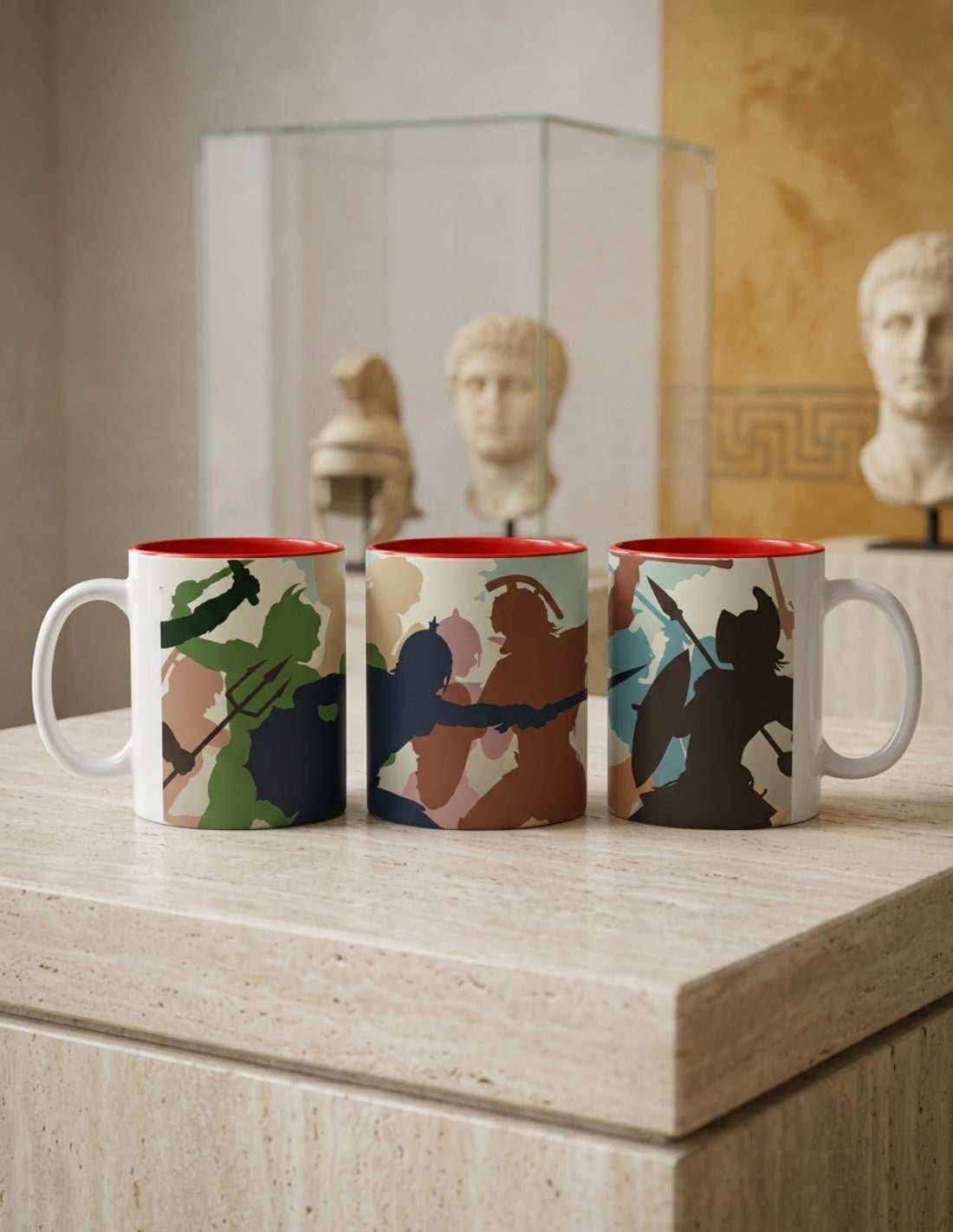 Taza de Cerámica Lucha Gladiadores Romanos