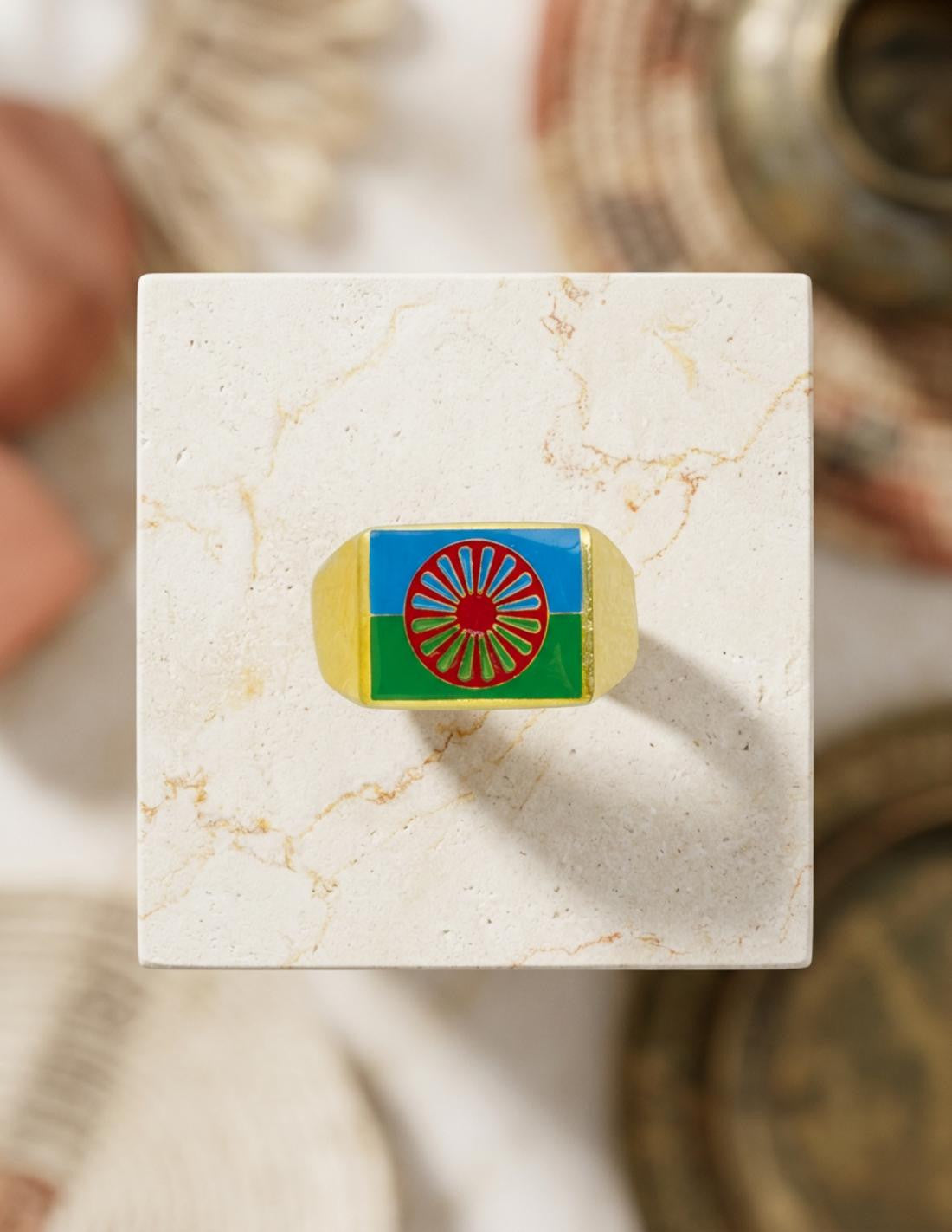 Anillo Bandera Gitana, varias tallas