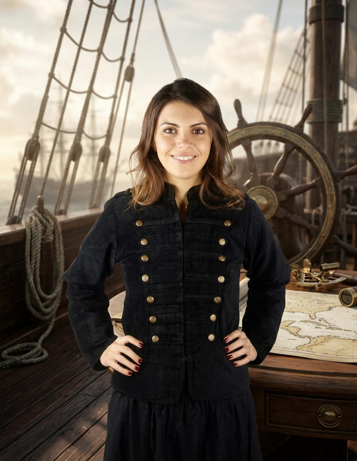 Chaqueta pirata de Capitana Emilia, negro